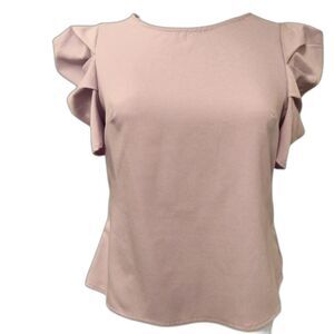 SHEIN Purple Keyhole Back Exaggerated Puff Sleeve Blouse Size M